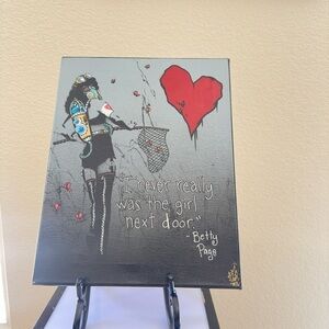 Pop Art Canvas – “I Never Really Was the Girl Next Door” – Betty Page